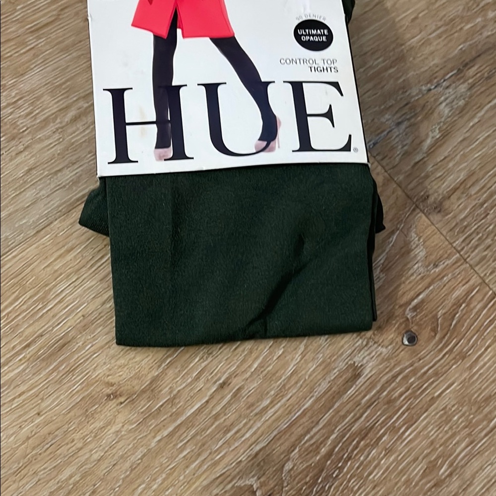 HUE Ultimate Opaque Control Top Tights - Dark Green - Picture 6 of 6